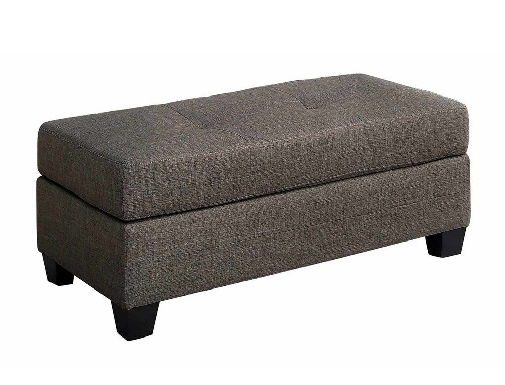 Phelps Brownish Gray Fabric Ottoman