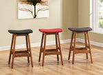 Pietrina 2 Counter Height Stools with Black Seat