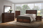 Piper Natural Medium Brown Wood Queen Bed