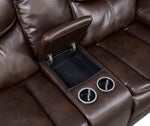 Pollux Manual Recliner Loveseat with Console