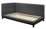 Portage Dark Gray Fabric Twin Daybed with Nailheads