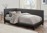 Portage Dark Gray Fabric Twin Daybed with Nailheads