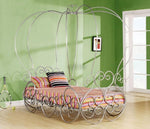 Priya Silver Metal Pumpkin Canopy Twin Bed