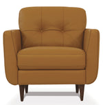 Radwan Camel Leather Button Tufted Chair