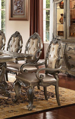 Ragenardus 2 Vintage Oak PU Leather/Wood Arm Chairs