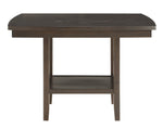 Balin Dark Brown Wood Square Counter Height Table