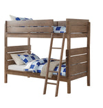 Ranta Antique Oak Wood Twin/Twin Bunk Bed