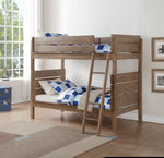 Ranta Antique Oak Wood Twin/Twin Bunk Bed