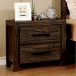 Rexburg Wire-Brushed Rustic Brown Nightstand