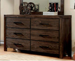 Rexburg Wire-Brushed Rustic Brown Wood Dresser