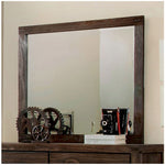 Rexburg Wire-Brushed Rustic Brown Wood Mirror