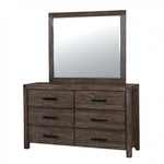 Rexburg Wire-Brushed Rustic Brown Wood Mirror