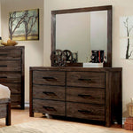 Rexburg Wire-Brushed Rustic Brown Wood Mirror