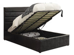 Riverbend Black Leatherette Full Bed with Lift-Top Storage