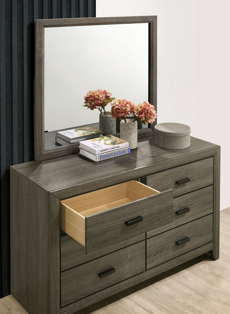 Roanne Gray Wood/Glass Dresser Mirror