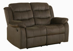 Rodman 3-Pc Olive Brown Velvet Manual Recliner Sofa Set