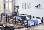 Rogen Dark Bronze Metal Full Triple Bunk Bed