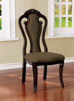 Rosalina 2 Walnut Wood/Fabric Side Chairs