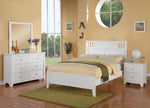 Rosario 4-Pc White Wood Twin Panel Bedroom Set