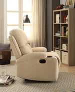 Rosia Beige Linen Manual Recliner