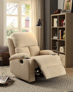 Rosia Beige Linen Manual Recliner