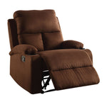 Rosia Chocolate Microfiber Manual Recliner