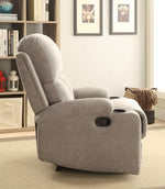 Rosia Gray Linen Manual Recliner