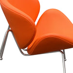 Roxy 2 Orange Leatherette/Chrome Side Chairs