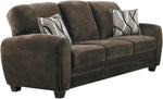 Rubin 3-Pc Chocolate Microfiber Sofa Set