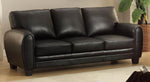 Rubin Black Bonded Leather Match Sofa