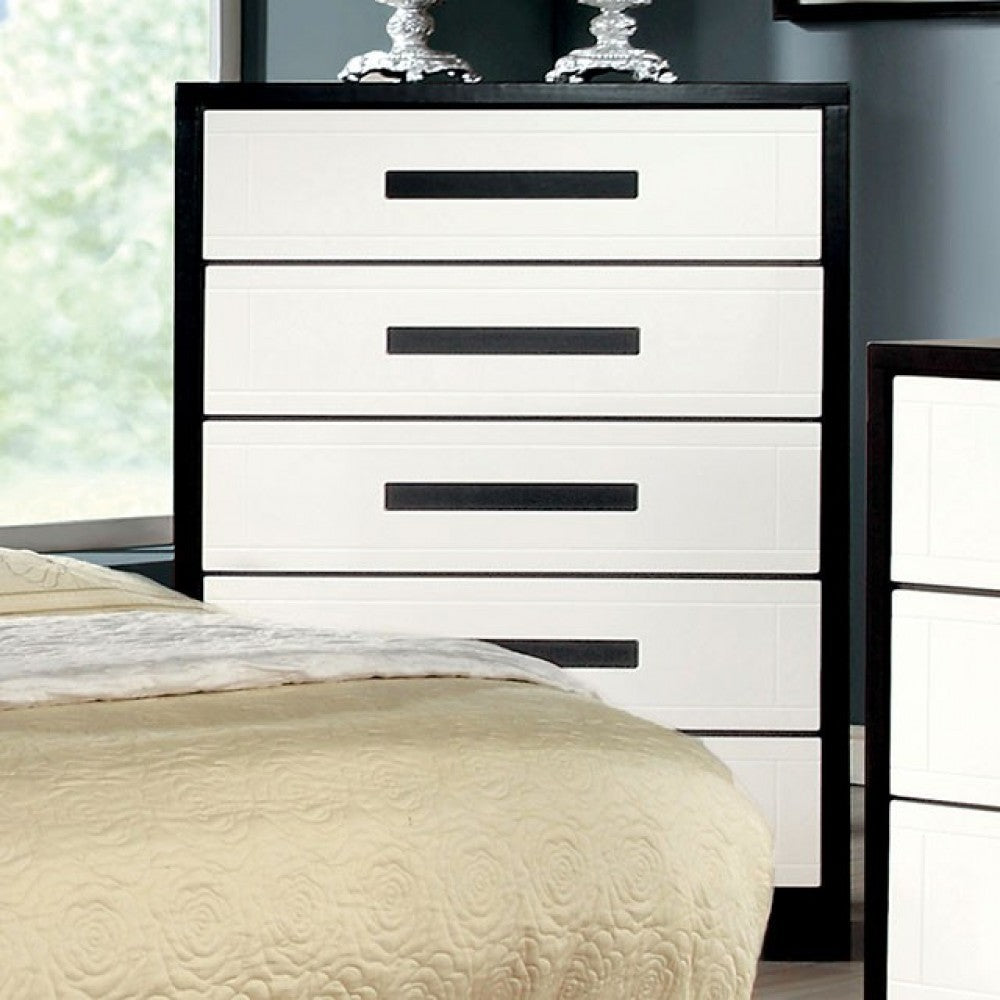 Rutger White/Black Wood Chest