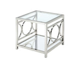 Rylee Chrome Metal/Glass End Table