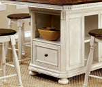 Sabrina Cherry/Off-White Counter Height Table