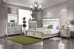 Salamanca Silver Queen Bed with Mirror Accents