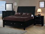 Sandy Beach Black Wood 11-Drawer Dresser with Mirror