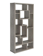 Saturnina Weathered Grey Wood Bookcase