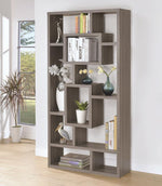 Saturnina Weathered Grey Wood Bookcase