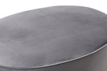 Scarlett Grey Velvet Large Oval Ottoman