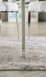 Serena White Faux Marble/Chrome Dining Table