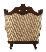 Shalisa Beige Patterned Fabric/Walnut Finish Chair