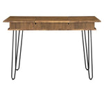 Sheeran Rustic Amber Wood Writing Desk