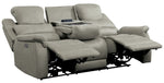 Shola Gray Fabric Power Recliner Sofa