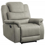 Shola Light Gray Fabric Manual Recliner