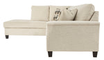 Abinger 2-Pc Natural Chenille LAF Sectional (Oversized)