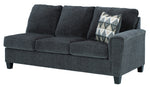 Abinger 2-Pc Smoke Chenille LAF Sectional (Oversized)