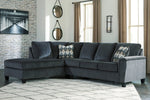 Abinger 2-Pc Smoke Chenille LAF Sectional (Oversized)