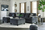 Abinger 2-Pc Smoke Chenille LAF Sectional (Oversized)