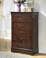 Alisdair Dark Brown Wood 5-Drawer Chest