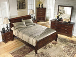 Alisdair Dark Brown Wood King Sleigh Bed