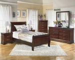 Alisdair Dark Brown Wood 2-Drawer Nightstand